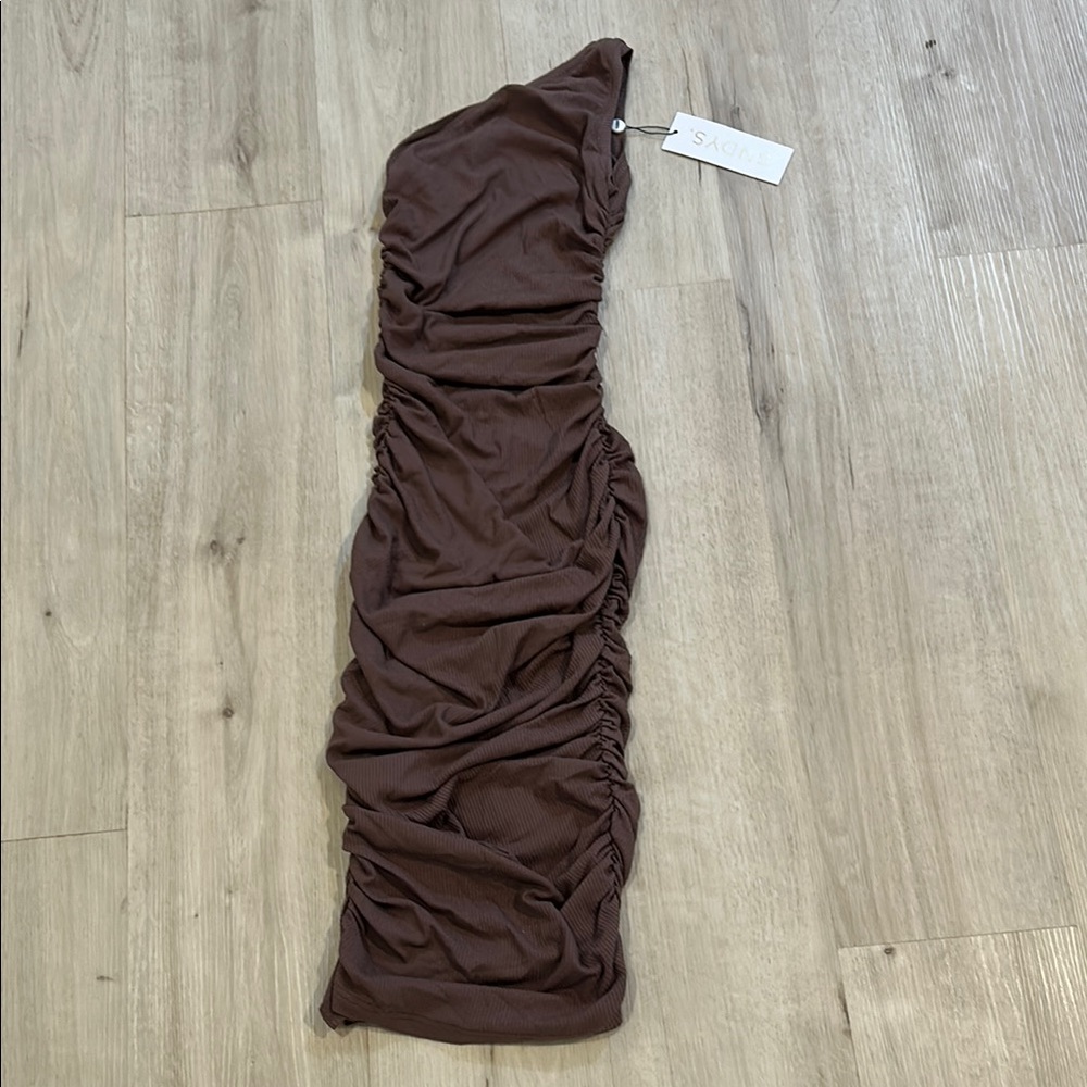 NWT SNDYS Rumour Dress in Latte